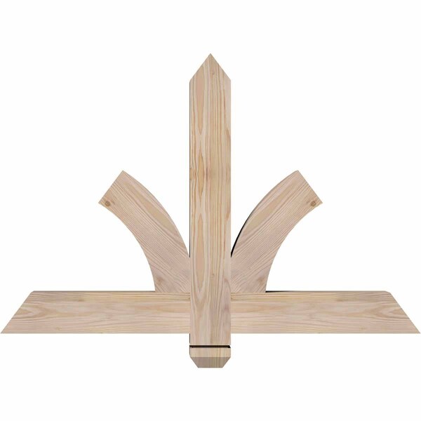 Ekena Millwork Redmond Smooth Timber Gable Bracket, Douglas Fir, 36"W x 24"H x 3 1/2"D x 3 1/2"F, 16/12 Pitch GBW036X24X0404RED00SDF - main